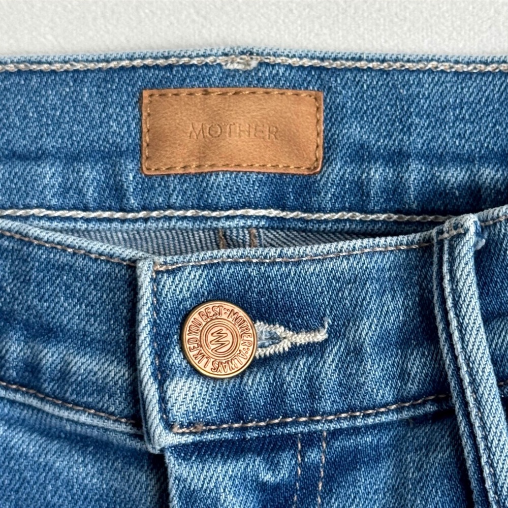MOTHER The Weekender Jeans Layover Wash Blue Womens Size 30 - Picture 2 of 13